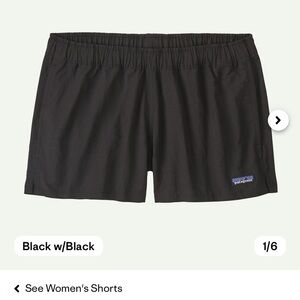Never worn! - Patagonia Women's Athletic Black Shorts